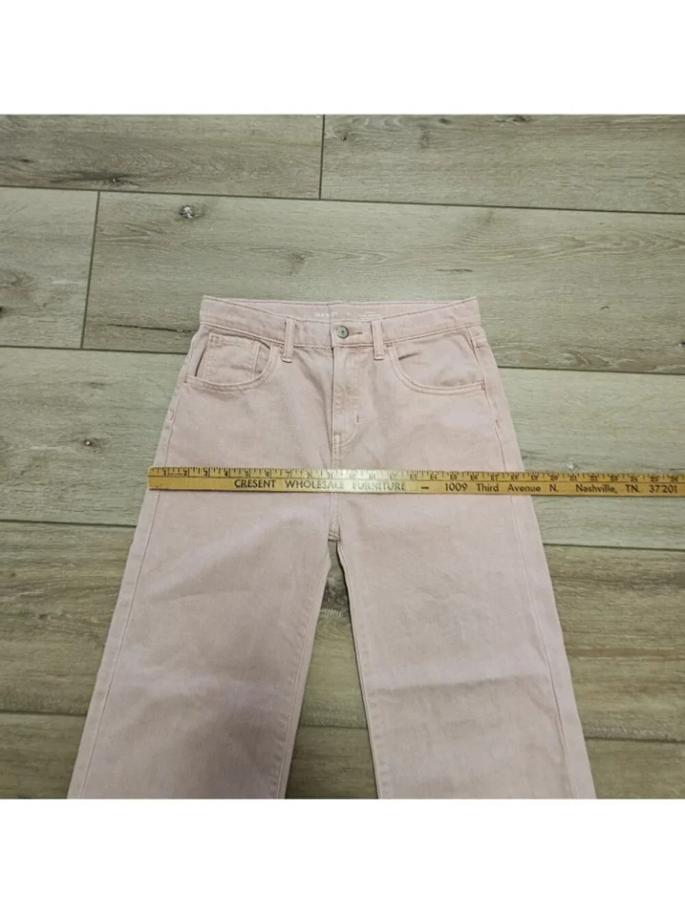 Old Navy Baggy Wide Leg High Rise Jeans Girls 14 Pink Denim
